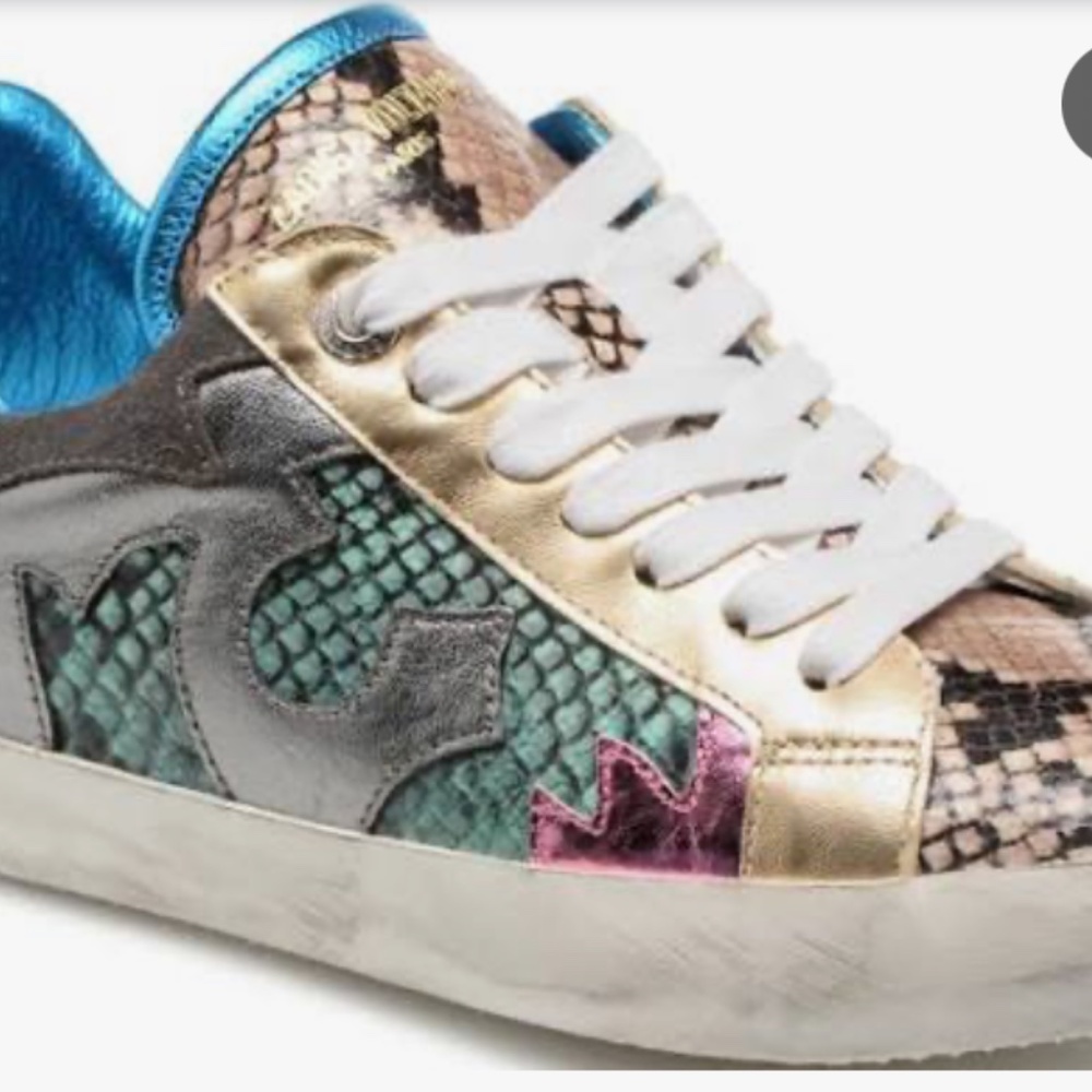 ZADIG & VOLTAIRE PARIS multi  media reptile design sneaker, 37/6 - Picture 9 of 10